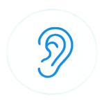 2D Icon Image of a human ear