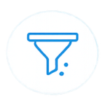 Icon of a 2D funnel